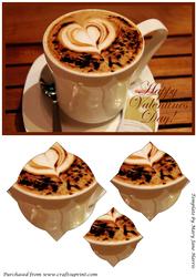 Coffee Heart Valentines Splendid Pyramid