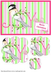 Joy Chickadee Scalloped Pyramid