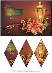 Christmas Street Lamp Diamond Panel Card