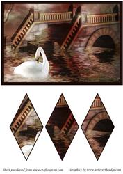 Swan Fantasy Diamond Panel Card