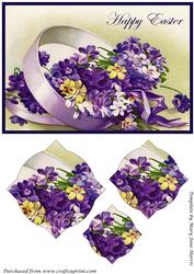 Vintage Easter Flowers Splendid Pyramid