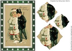 Vintage Christmas Children Splendid Pyramid