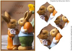 Easter Bunnies Couple Splendid Pyramid
