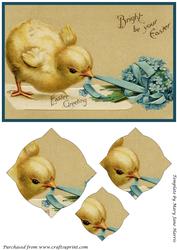 Easter Chicken with Flowers Splendid Pyramid