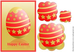 Happy Easter Scalloped Pyramid
