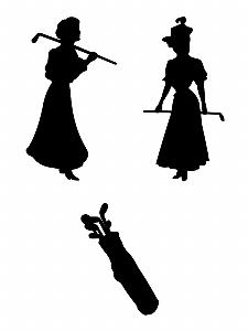 Vintage Golf Lady Shapes