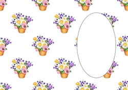 Pot of Spring Flowers Insert