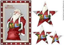 Santa and His Bag Star Pyramid