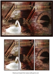 Swan Fantasy Panel Card