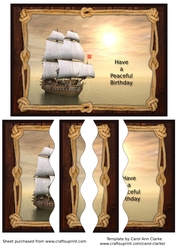Sailboat Birthday Wavy Side Stacker