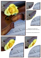 Violin and Rose Duo Corner Stacker