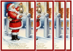 Vintage Christmas Santa with Lamp Side Stacker