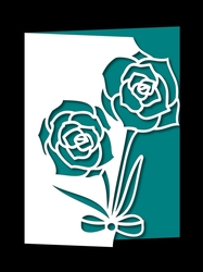 OVER THE EDGE ROSES WITH BOW