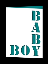 BABY BOY WORD CARD