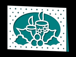CHRISTMAS CANDLES APERTURE CARD
