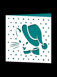 CHRISTMAS CAT SQUARE CARD