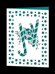 CHRISTMAS JOY WORD FRAMED CARD