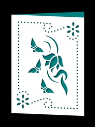 FLORAL SWIRLS FRAMED CARD