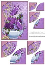 Teapot with Flowers Duo Corner Stacker