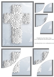Easter Floral Cross Duo Corner Stacker