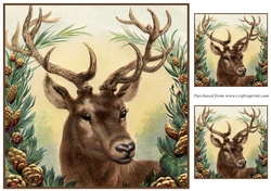 Vintage Christmas Reindeer Topper