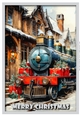 Vintage Christmas Train A4