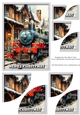 Vintage Christmas Train Duo Corner Stacker