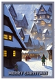 Christmas Scene Vintage A4 2