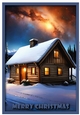 Christmas Scene Vintage A4 3