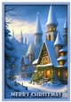 Christmas Scene Vintage A4 4