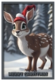 Christmas Cute Reindeer A4 2