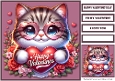 Valentine Cat Quick Card