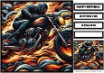 Birthday Male Motorbike Quick Card IV
