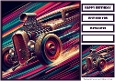 Birthday Male Car Quick Card IV