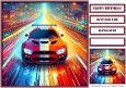 Birthday Male Car Quick Card V