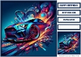 Birthday Male Car Quick Card VII