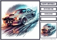 Birthday Male Car Quick Card X