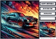 Birthday Male Car Quick Card XI