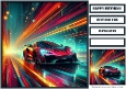 Birthday Male Car Quick Card XII