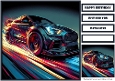 Birthday Male Car Quick Card XV