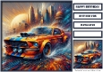 Birthday Male Car Quick Card XVIII
