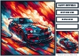 Birthday Male Car Quick Card XIX
