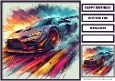 Birthday Male Car Quick Card XX
