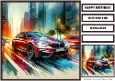 Birthday Male Car Quick Card XXI