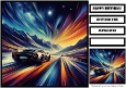 Birthday Male Car Quick Card 1