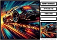 Birthday Male Car Quick Card 10