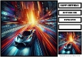 Birthday Male Car Quick Card 11