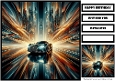 Birthday Male Car Quick Card 19