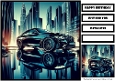 Birthday Male Car Quick Card 22
