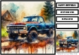 Birthday Male Car Quick Card 28